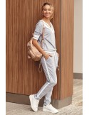 Gray women\'s tracksuit with short sleeves FK540 - Online store - Boutique